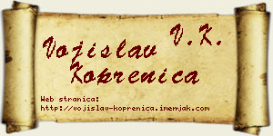 Vojislav Koprenica vizit kartica